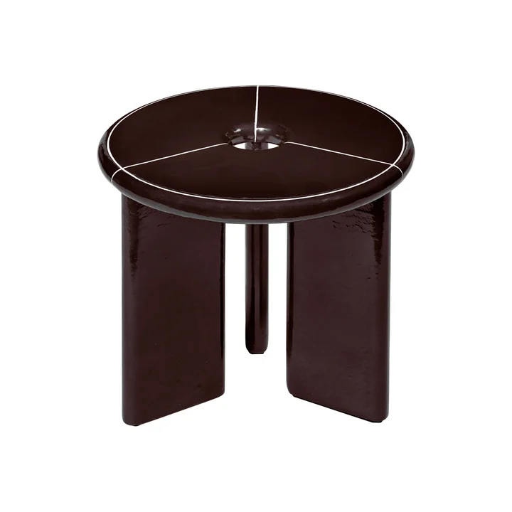 Ferm Living - Deya Outdoor Beistelltisch, Ø 47 x H 45 cm, chestnut brown