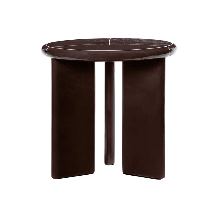 Ferm Living - Deya Outdoor Beistelltisch, Ø 47 x H 45 cm, chestnut brown