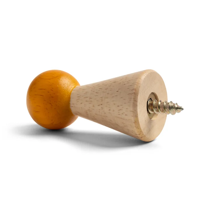 &klevering - Halma Garderobenhaken, Eiche / orange