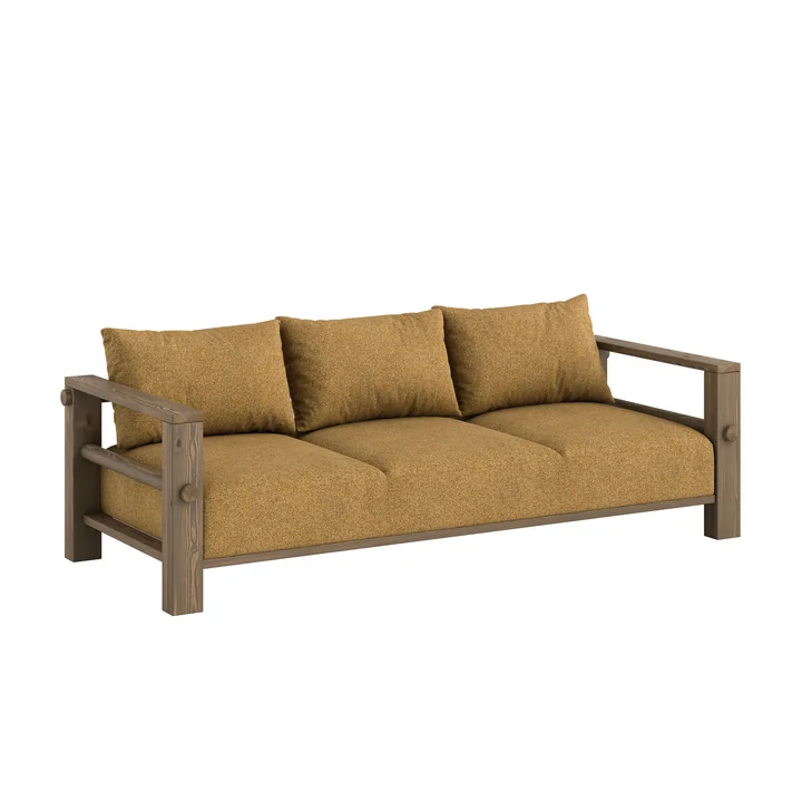 Karup - Bare Schlafsofa, Kiefer carob braun (106)/golden ochre (643)