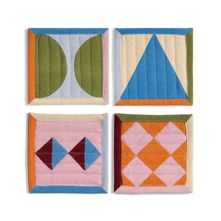 Stitch Glasuntersetzer, 12 x 12 cm (4er-Set)