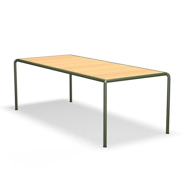 HOUE - AVANTI Outdoor Esstisch, 222 x 98 cm, Kiefer / olivgrün