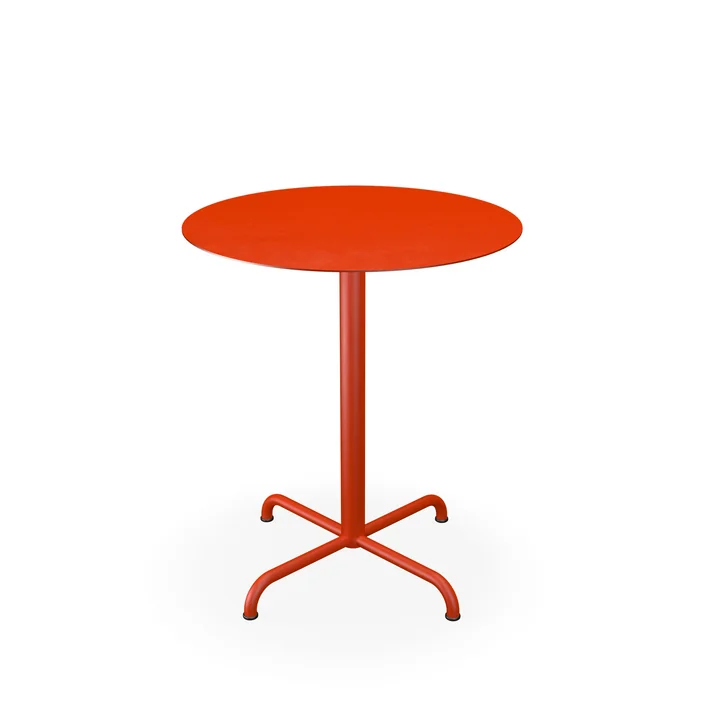 HOUE - Pico Gartentisch, Ø 64 cm, Gestell 4-Stern, cayenne
