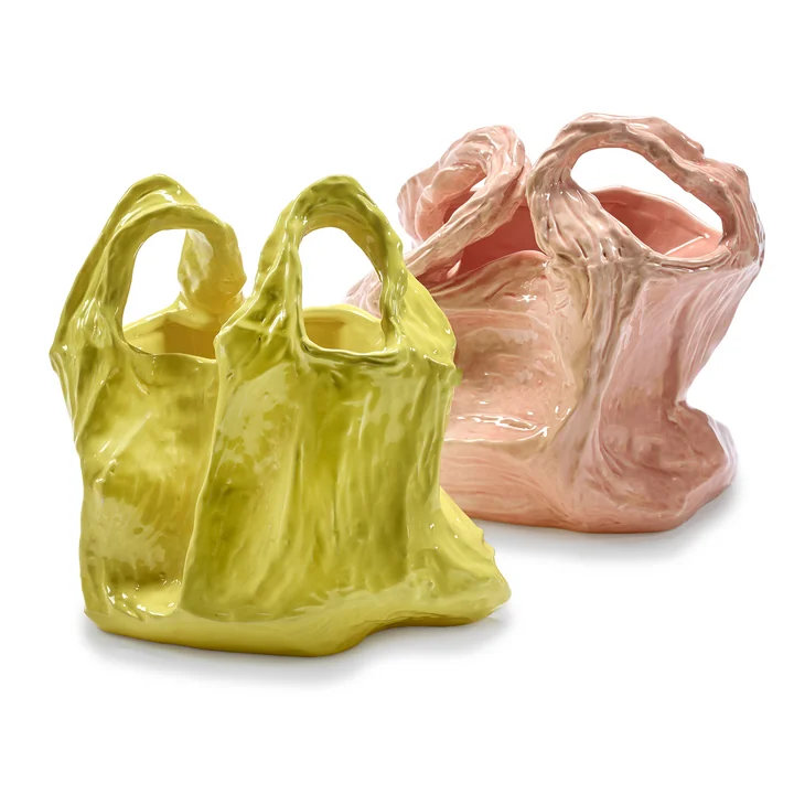 Serax - Gala Vase, S, gelb und L, rosa