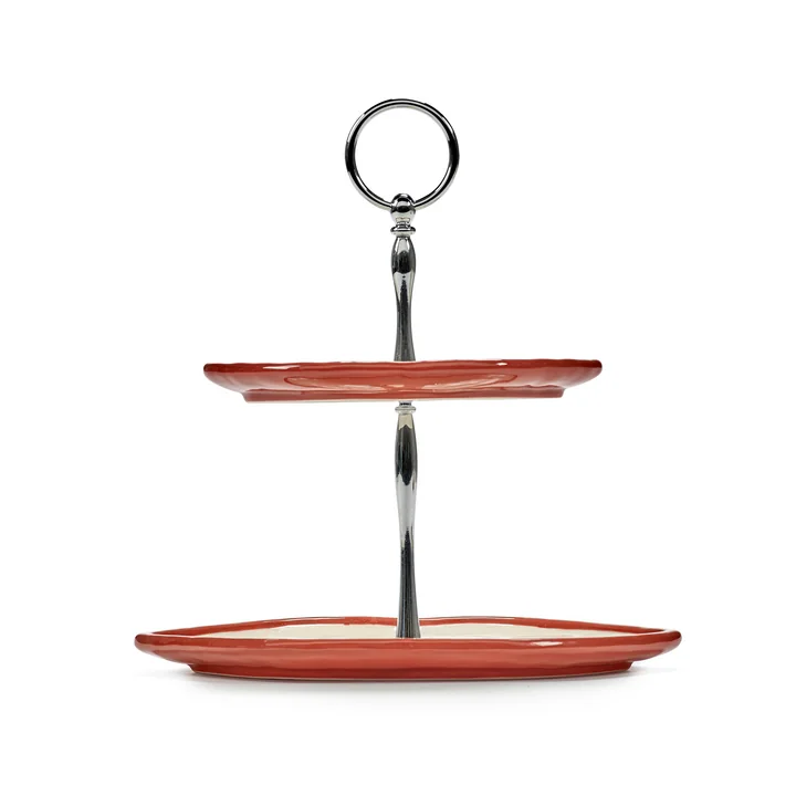Serax - Kiss Kuchenständer, 2-stufig, rot