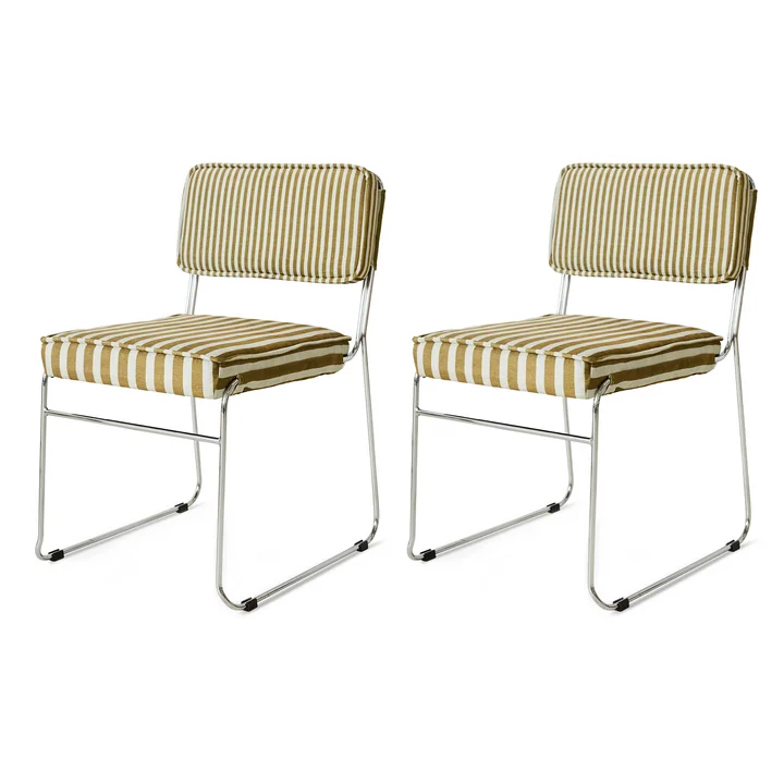 Endless Esszimmerstuhl, stripe / sunflower (2er-Set)