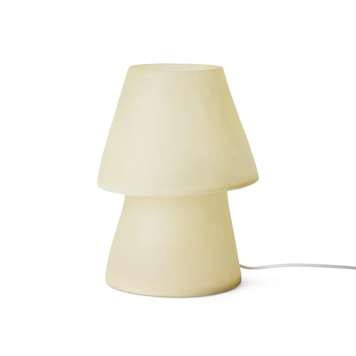 HKliving - Glassfiber Tischleuchte, H 35 cm, off white