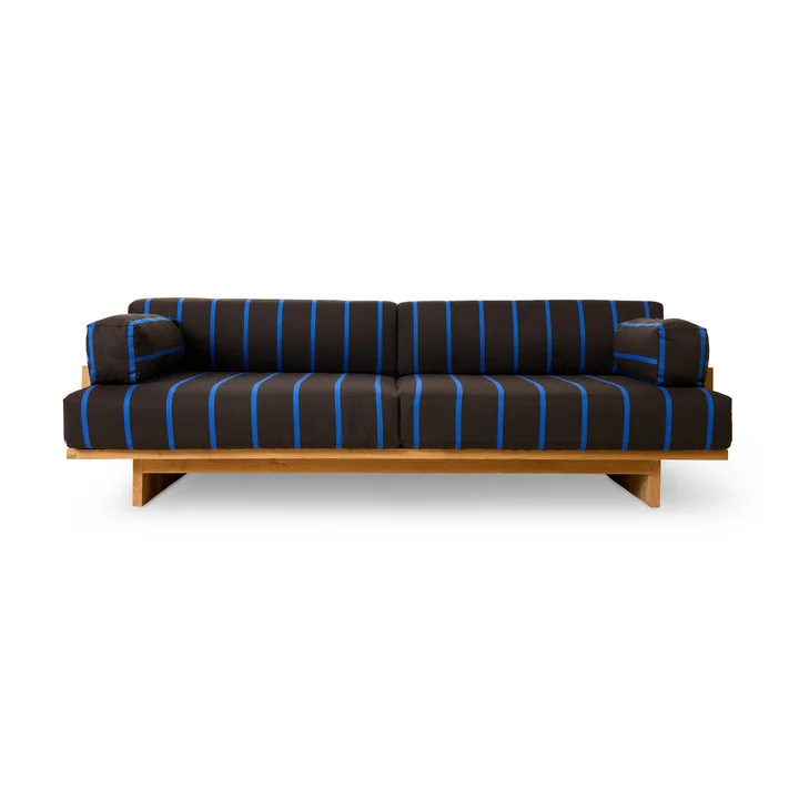 HKliving - Outdoor Teak Lounge-Sofa, burnt sky