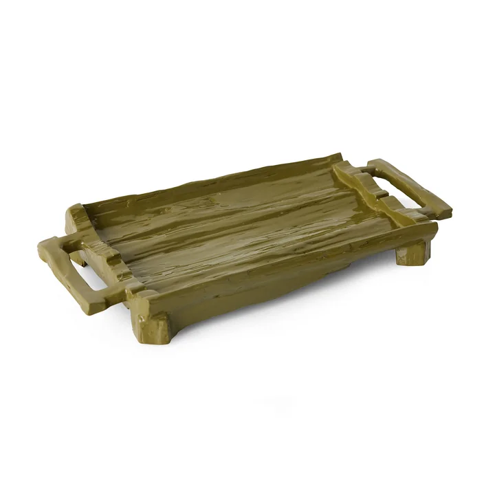 HKliving - Tablett, 53 x 25 cm, moss
