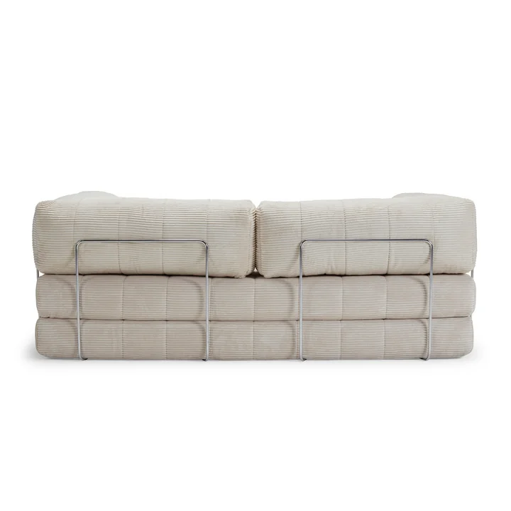 Innovation Living - Cozypad Schlafsofa, 2 L-förmige Rückenpolster, ivory (Stoff 594 Corduroy)