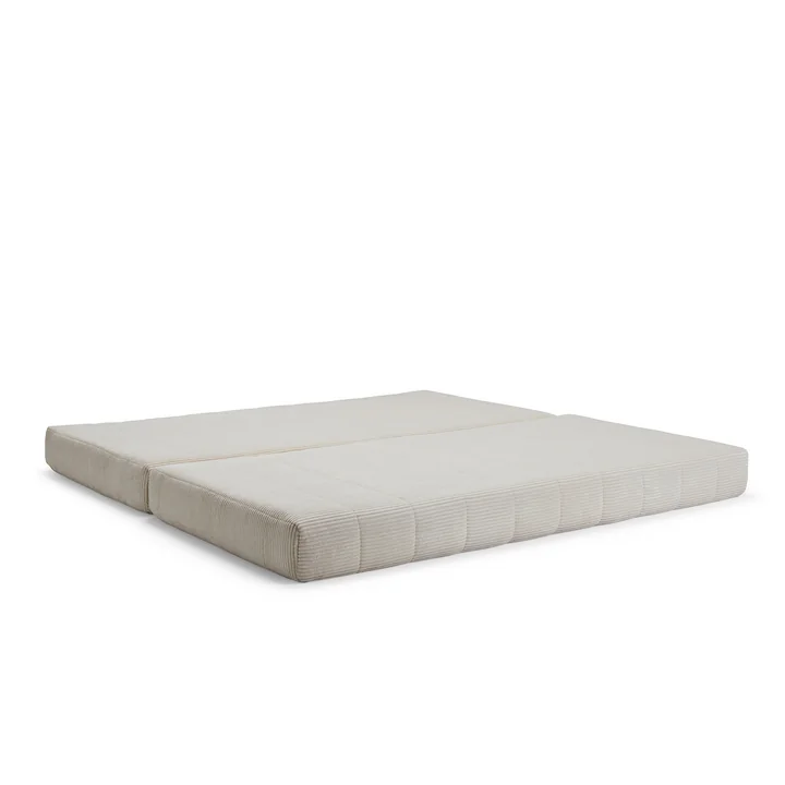 Innovation Living - Cozypad Schlafsofa, 2 L-förmige Rückenpolster, ivory (Stoff 594 Corduroy)