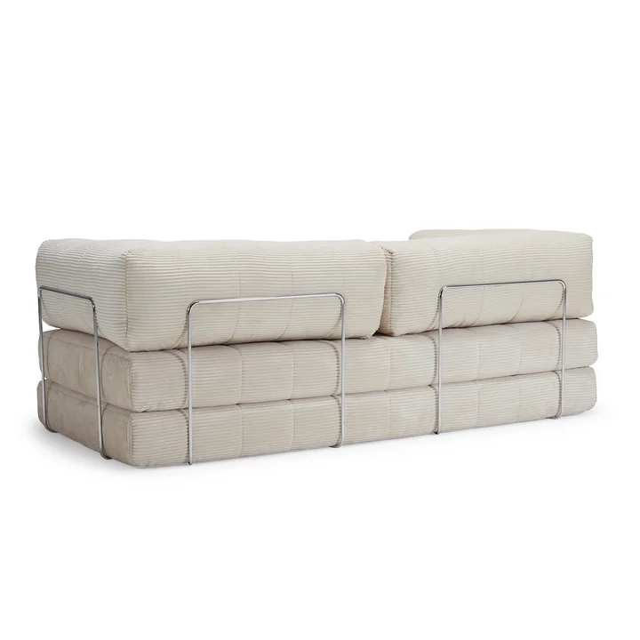 Innovation Living - Cozypad Schlafsofa, 2 L-förmige Rückenpolster, ivory (Stoff 594 Corduroy)