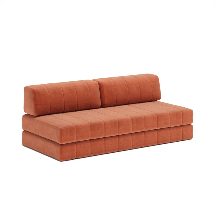 Innovation Living - Cozypad Schlafsofa, 2 gerade Rückenkissen, rust orange (Stoff 412 Esina)