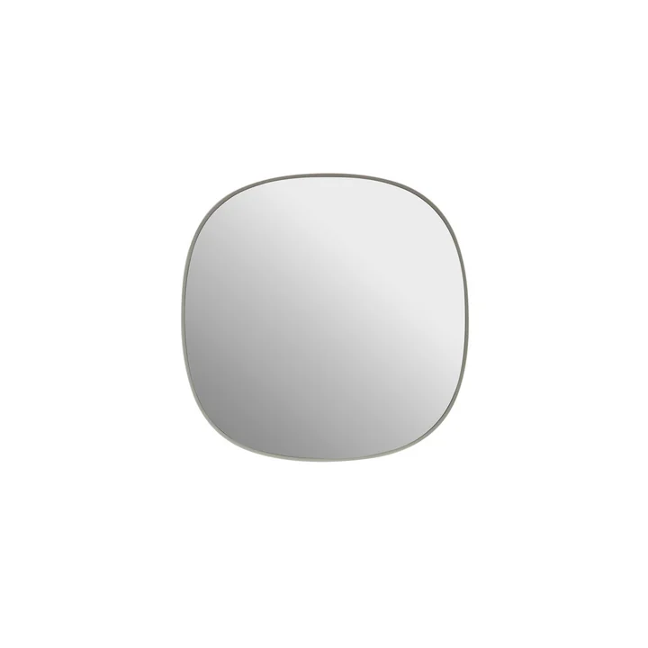 Muuto - Framed Mirror, 40 x 40 cm, grau / Klarglas