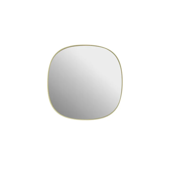 Muuto - Framed Mirror, 40 x 40 cm, hellgelb / Klarglas