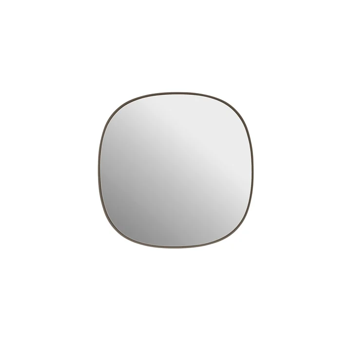Muuto - Framed Mirror, 40 x 40 cm, taupe / Klarglas