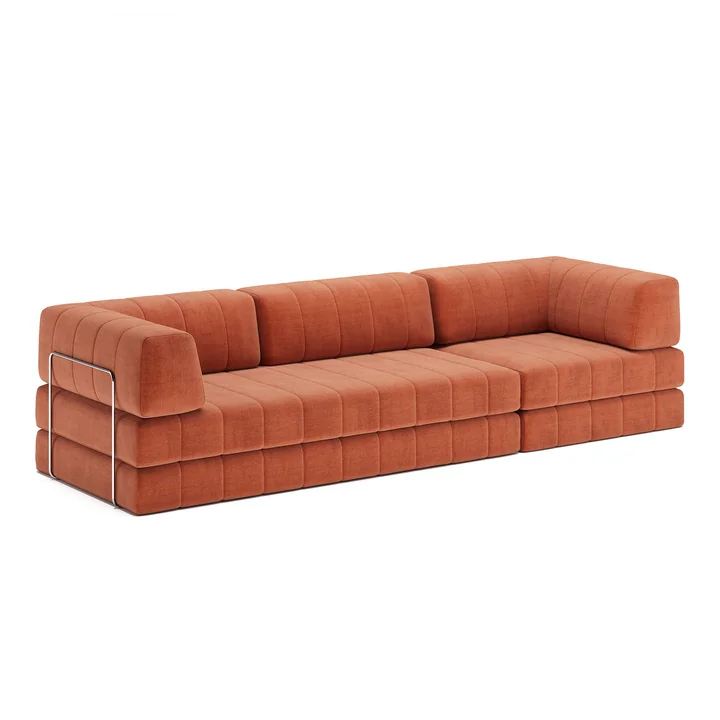 Innovation Living - Cozypad Schlafsofa, & Stuhl mit Rückenpolster/Armlehne, rust orange (Stoff 412 Esina)