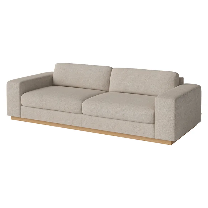 Bolia - Sepia 3-Sitzer Sofa, Eiche geölt / Memory beige