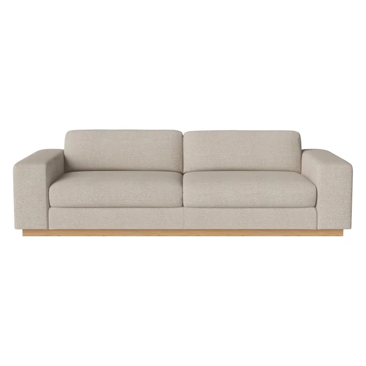 Bolia - Sepia 3-Sitzer Sofa, Eiche geölt / Memory beige