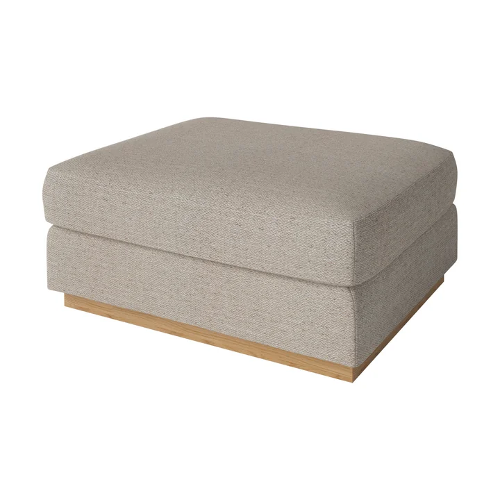 Bolia - Sepia Pouf 70 x 70 cm, Eiche geölt / Memory beige
