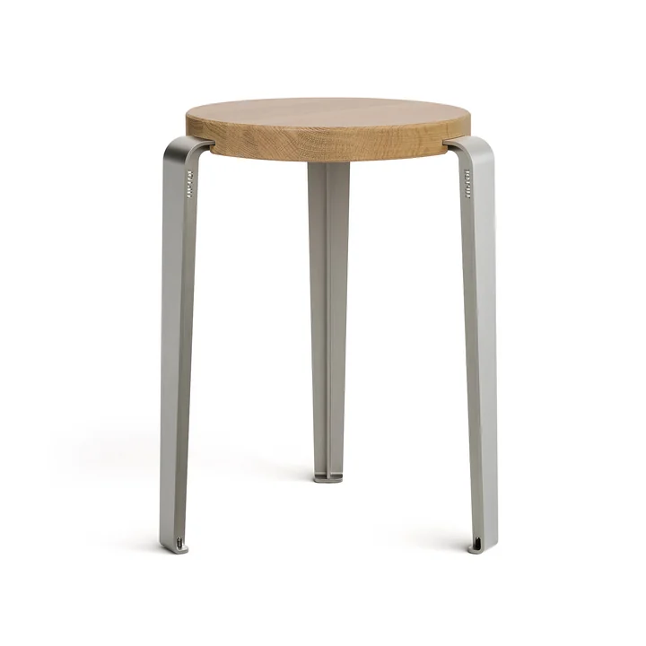 TipToe - LOU Hocker CORE, Eiche / Edelstahl