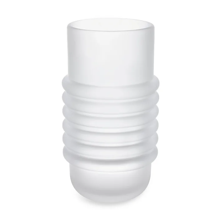 Press Vase large, milchglas