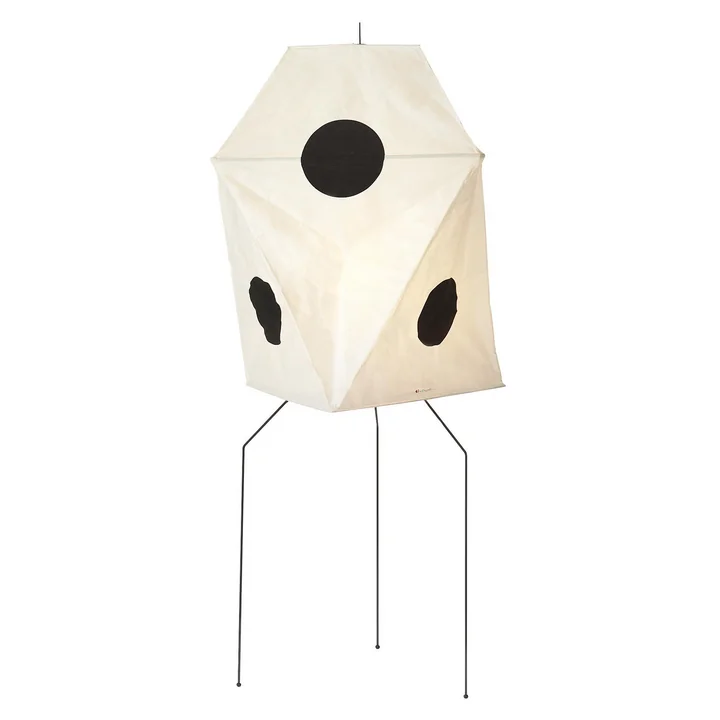 Vitra - Akari UF3-Q Stehleuchte, Ø 56 cm H 145 cm, natur / schwarz