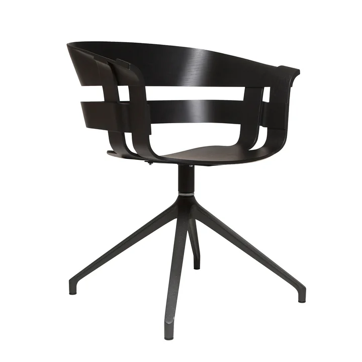 Design House Stockholm – Wick Chair Wood, Eiche schwarz / Stahl schwarz