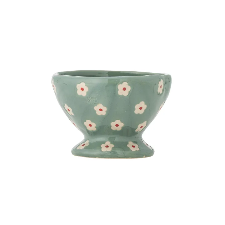 Bloomingville - Nini Schale, Ø 9 x H 6,5 cm, Blume, blau