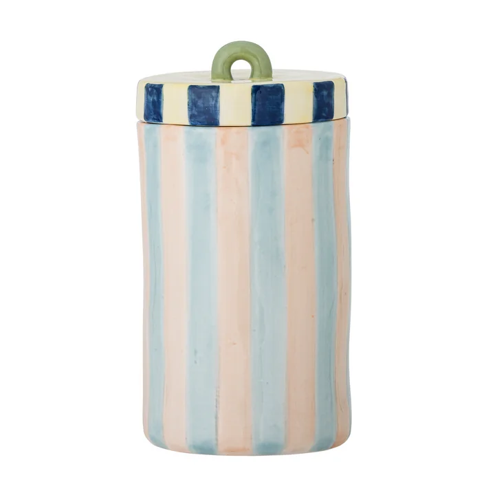 Bloomingville - Phoenix Pot mit Deckel, Ø 10,5 x H 20,5 cm, multi