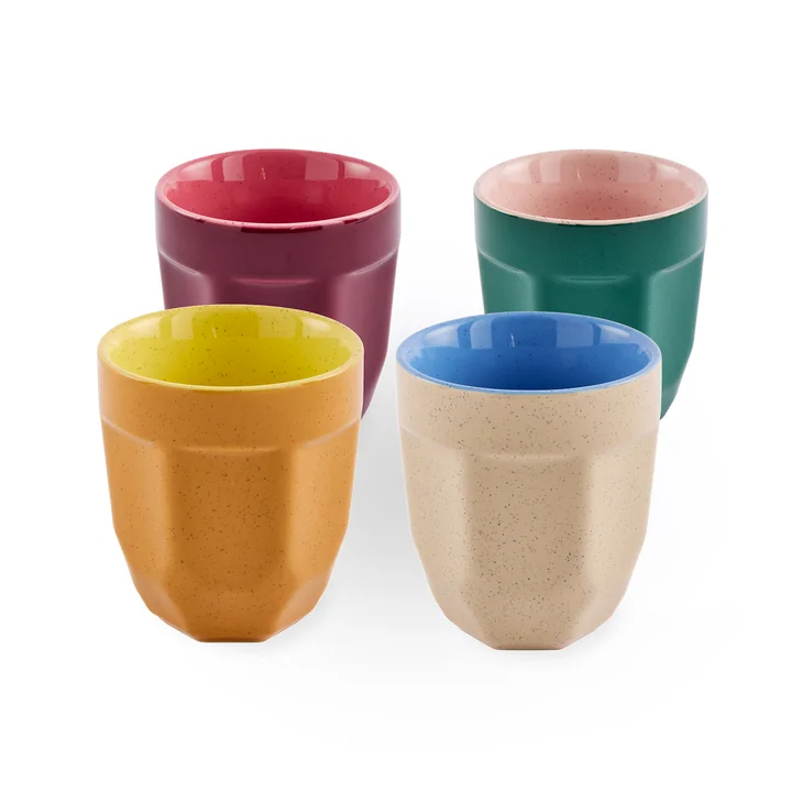 POLSPOTTEN - Latte-Tassen 4er-Set, mehrfarbig