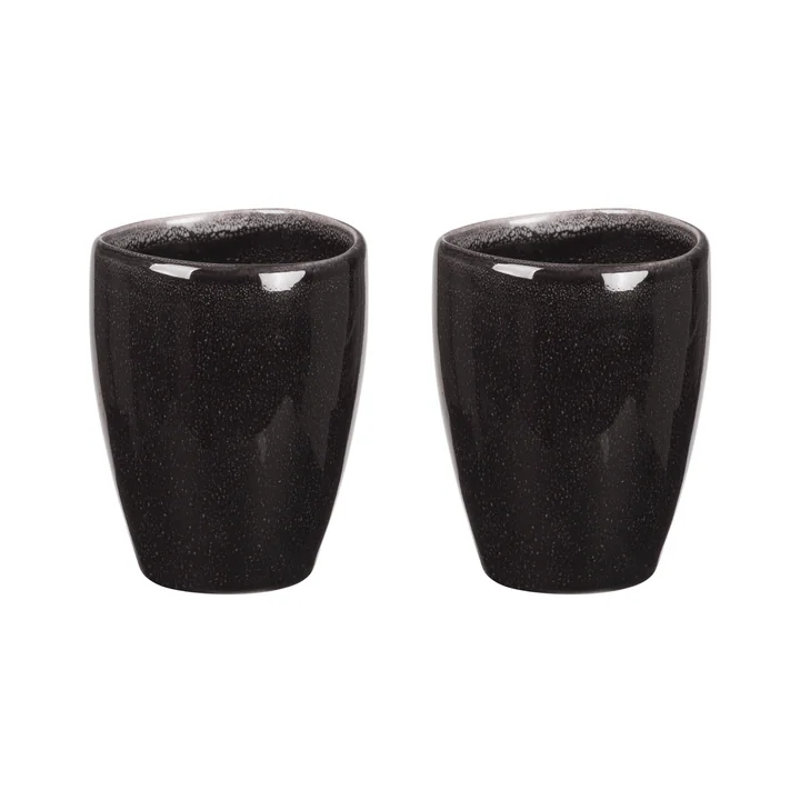 Broste Copenhagen - Nordic Coal Becher ohne Henkel 25 cl (2er-Set)