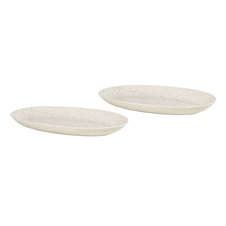Broste Copenhagen - Nordic Vanilla Servierplatte, 30 x 17 cm (2er-Set)