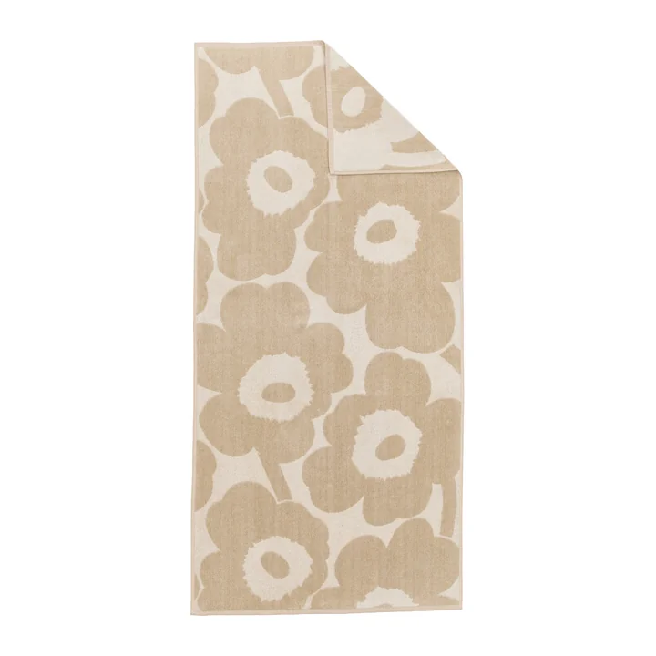 Marimekko - Unikko Badetuch, 70 x 150 cm, off-white / linen