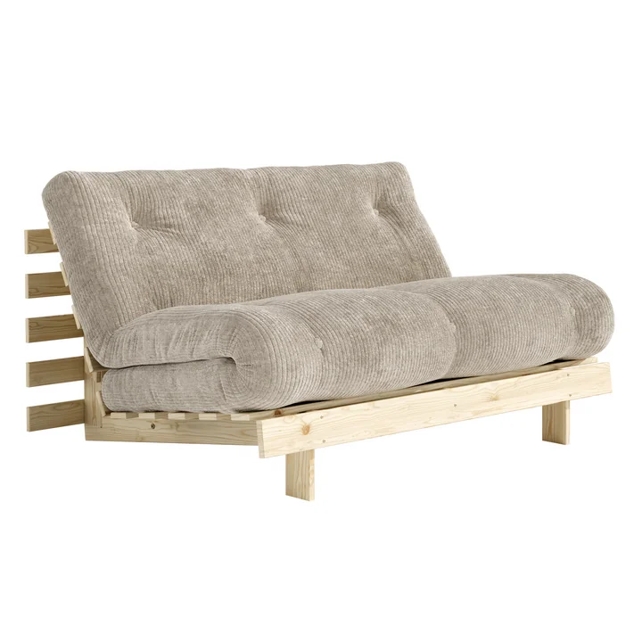 Karup - Roots Schlafsofa, 140 x 200 cm, Kiefer natur / soft cream (550)