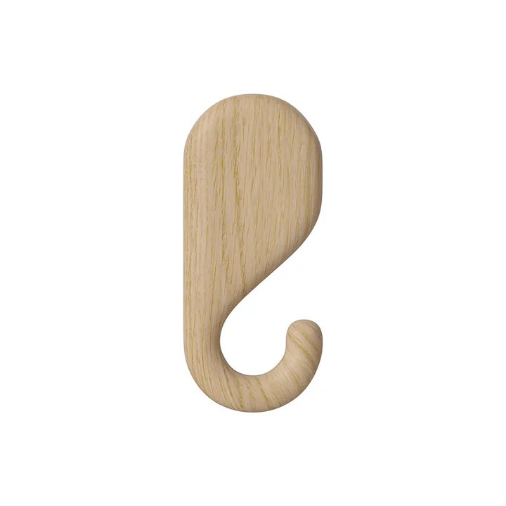 Bolia - Nob Wandhaken 11,5 cm, Eiche weiß pigmentiert geölt