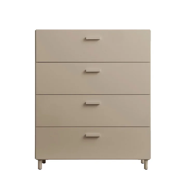 String - Relief Kommode breit, beige