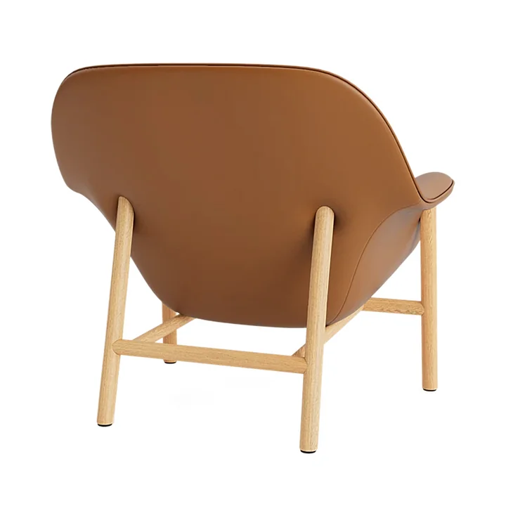 Normann Copenhagen - Drape Lounge Chair, low, Eiche / Ultra-Leder 41575