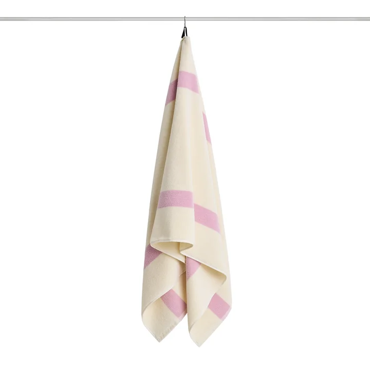 HAY - Stripe Badetuch 70 x 140 cm, cool pink