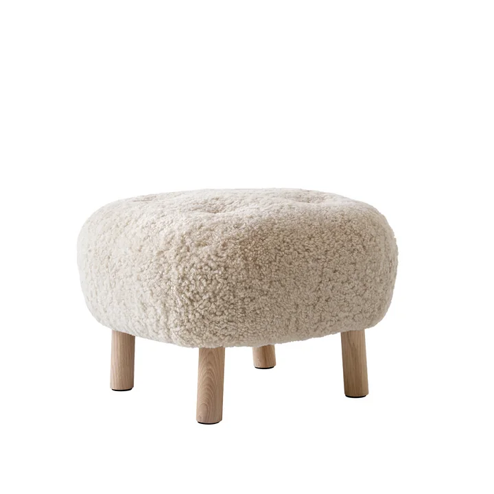 &Tradition - Pouf ATD1, Sheep Moonlight / Eiche geölt