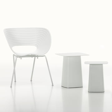 Vitra - White Collection - Metal Side Table / Tom Van Stuhl, elfenbein / weiß