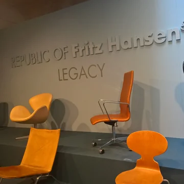 Mailänder Messe: Fritz Hansen Messestand