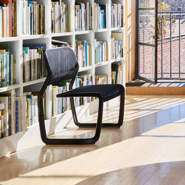 Knoll - Aluminium Chair, Aluminium schwarz / Netzgewebe schwarz