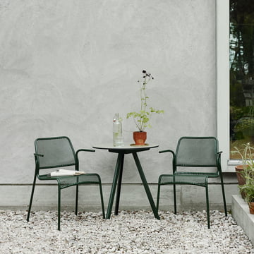 Overlap Tisch Ø 62 cm von Skagerak in anthrazitschwarz