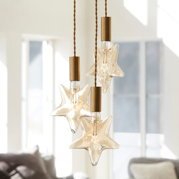  LED Star, E 27 / 0,75 W, gold Amber, dimmbar von NUD Collection