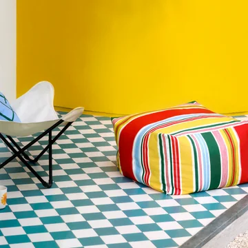 Marimekko - Paraati Sitzkissen, weiß / multicolor 