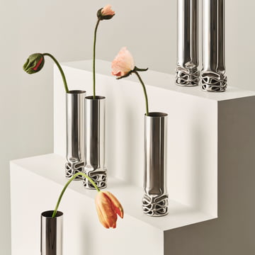 Design House Stockholm - Hydraulic Vase, H 25 cm, Edelstahl