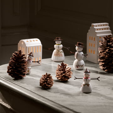 Hammershøi Christmas 2024, Schneefrau und Schneemann, weiss von Kähler Design