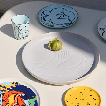 Marimekko - Oiva Vildmo Servierteller, 32 cm, weiß 