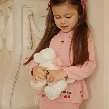 Konges Sløjd - Madeleine Kuscheltier mit Körbchen, Welpe, fiola